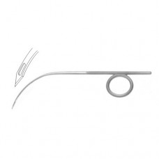 Wright Fascia Needle Oval Hole Stainless Steel, 14 cm - 5 1/2" Width - Length 1 x 6 mm 